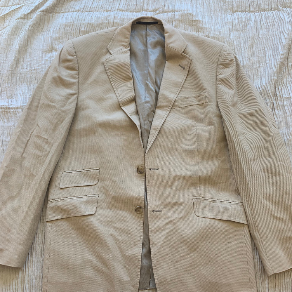 Burberry tan cotton blazer